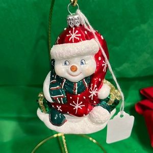 Handmade glass blown pinnacle peak ornament